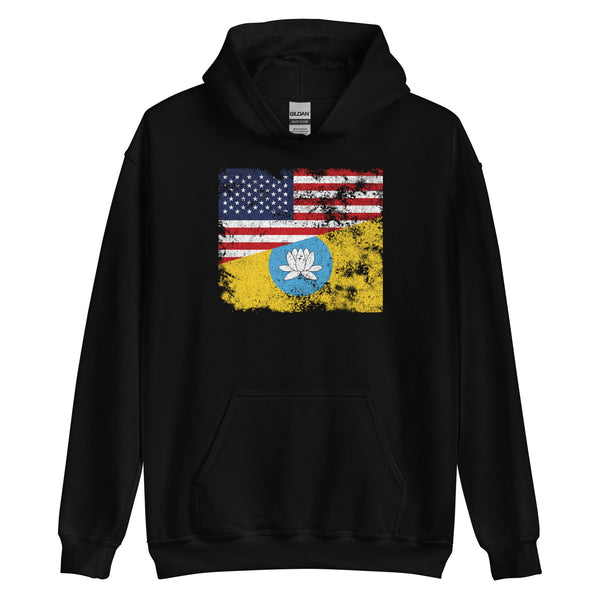 Kalmykia USA Flag Hoodie