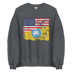 Kalmykia USA Flag Sweatshirt