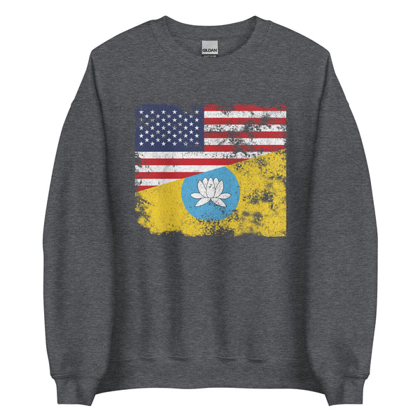 Kalmykia USA Flag Sweatshirt