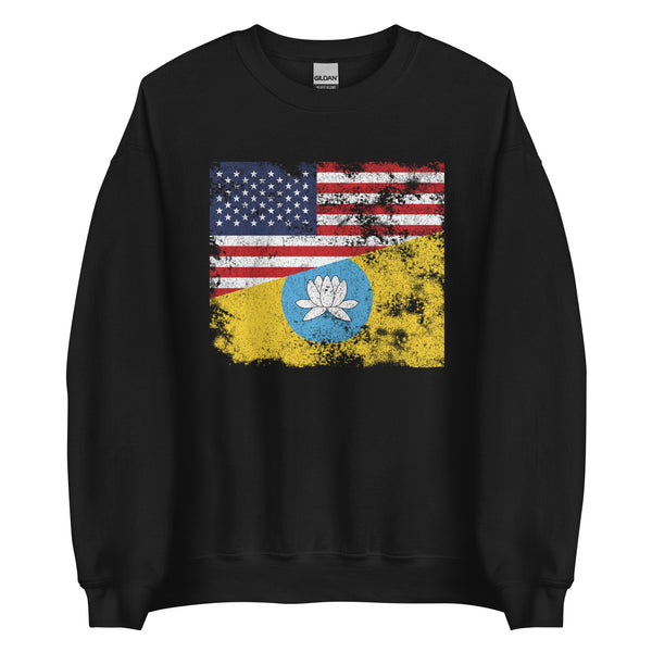 Kalmykia USA Flag Sweatshirt
