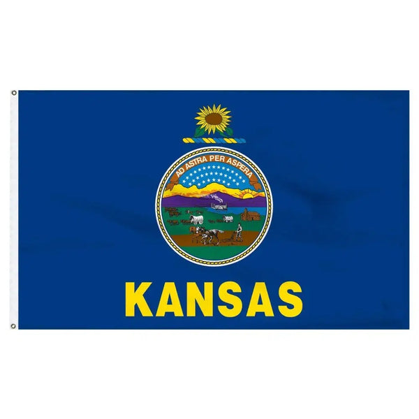 Kansas State Flag - 90x150cm(3x5ft) - 60x90cm(2x3ft)