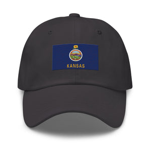 Kansas State Flag Cap - Adjustable Embroidered Dad Hat