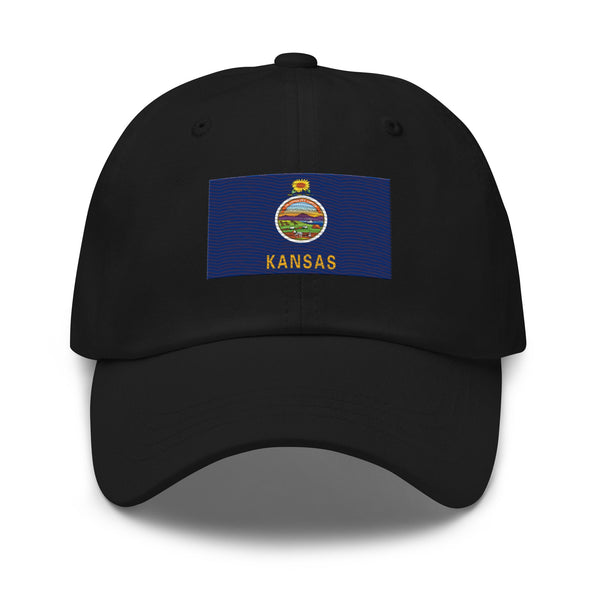 Kansas State Flag Cap - Adjustable Embroidered Dad Hat