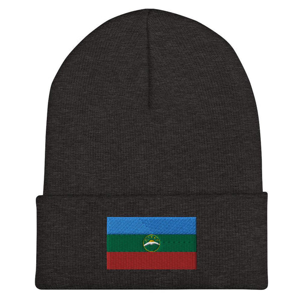 Karachay Cherkessia Flag Beanie - Embroidered Winter Hat