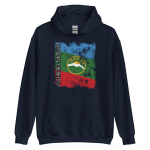 Karachay Cherkessia Flag - Distressed Flag Hoodie