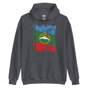 Karachay Cherkessia Flag - Distressed Flag Hoodie