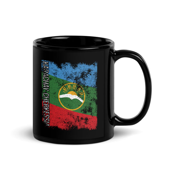 Karachay Cherkessia Flag - Distressed Flag Mug