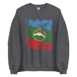 Karachay Cherkessia Flag - Distressed Flag Sweatshirt