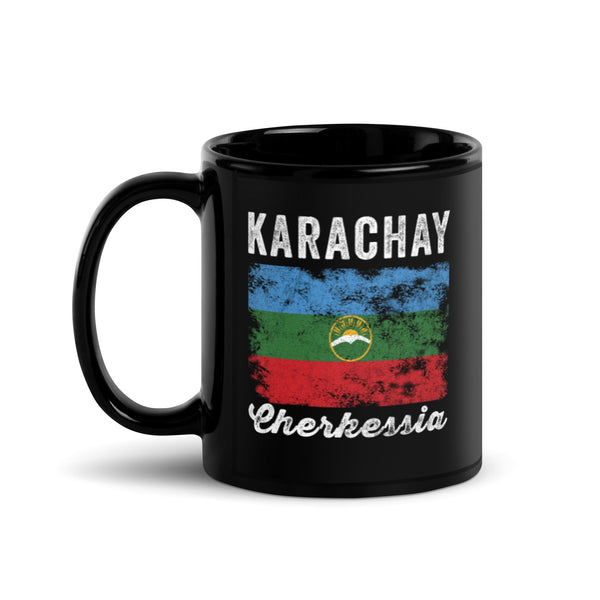 Karachay Cherkessia Flag Distressed Mug