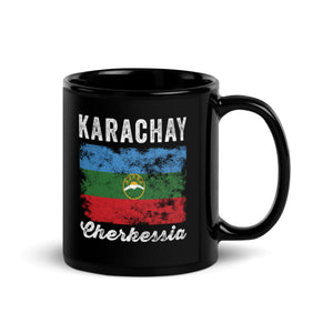 Karachay Cherkessia Flag Distressed Mug