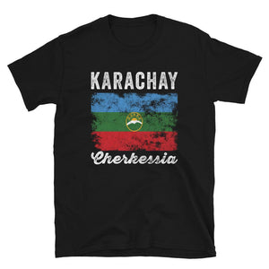 Karachay Cherkessia Flag Distressed T-Shirt