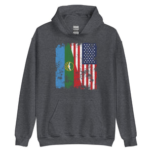 Karachay Cherkessia USA Flag Hoodie