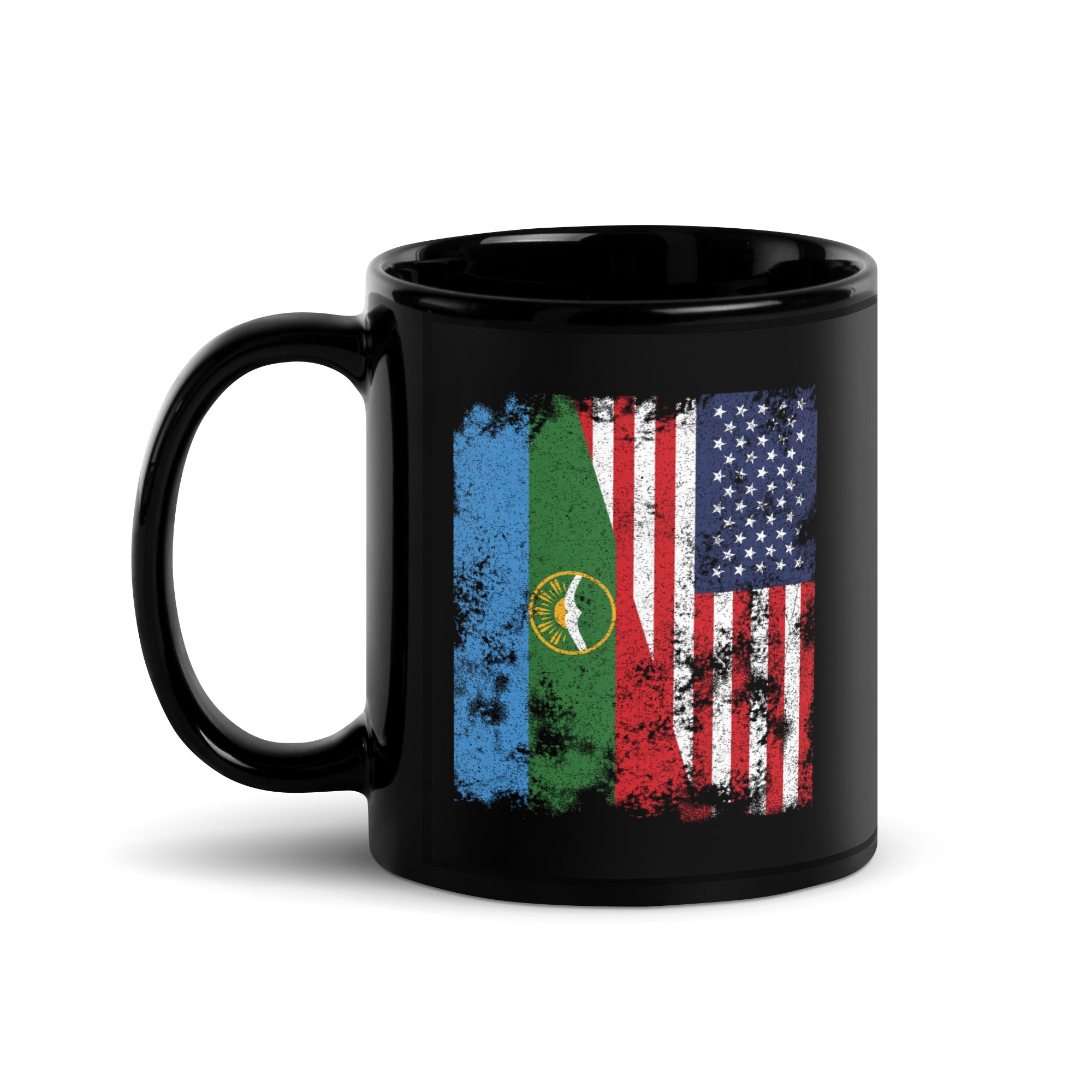 Karachay Cherkessia USA Flag Mug