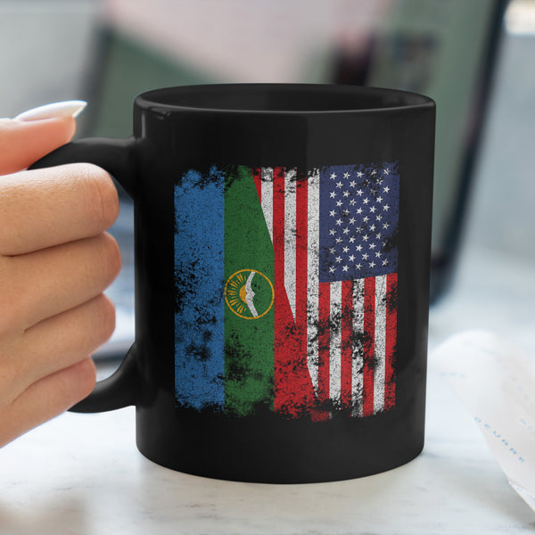 Karachay Cherkessia USA Flag Mug