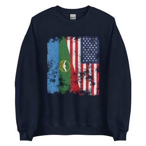 Karachay Cherkessia USA Flag Sweatshirt