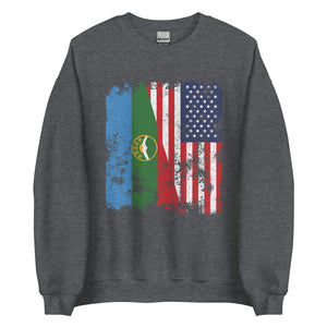 Karachay Cherkessia USA Flag Sweatshirt