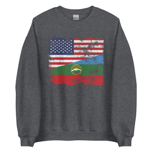 Karachay Cherkessia USA Flag Sweatshirt