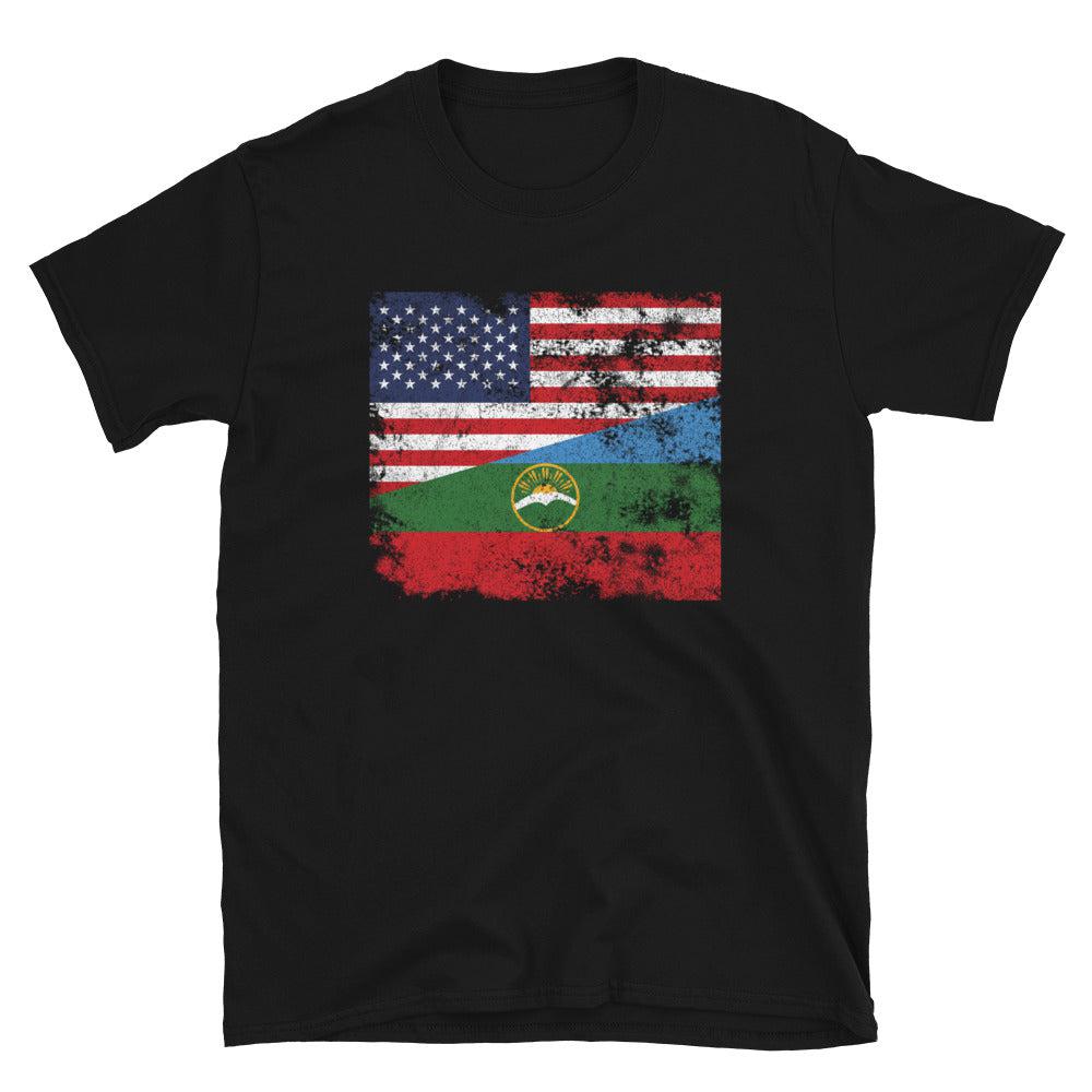 Karachay Cherkessia USA Flag T-Shirt