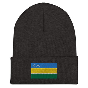 Karakalpakstan Flag Beanie - Embroidered Winter Hat