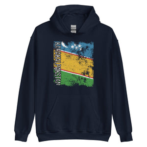 Karakalpakstan Flag - Distressed Flag Hoodie