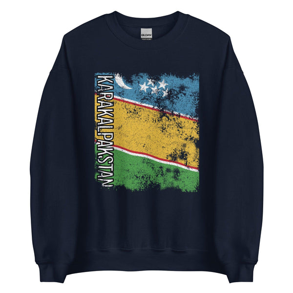 Karakalpakstan Flag - Distressed Flag Sweatshirt