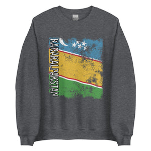 Karakalpakstan Flag - Distressed Flag Sweatshirt