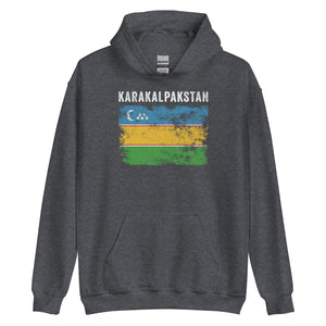 Karakalpakstan Flag Distressed Hoodie