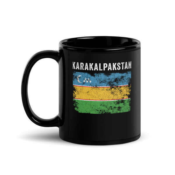 Karakalpakstan Flag Distressed Mug