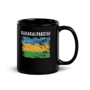 Karakalpakstan Flag Distressed Mug