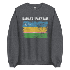 Karakalpakstan Flag Distressed Sweatshirt