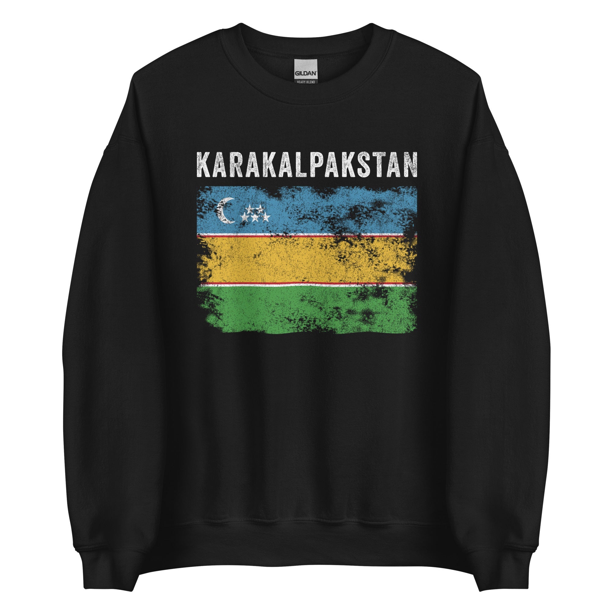 Karakalpakstan Flag Distressed Sweatshirt