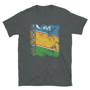 Karakalpakstan Flag Distressed T-Shirt