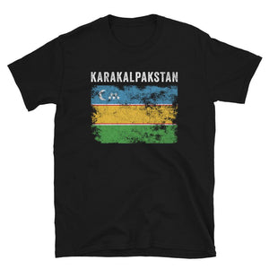 Karakalpakstan Flag Distressed T-Shirt