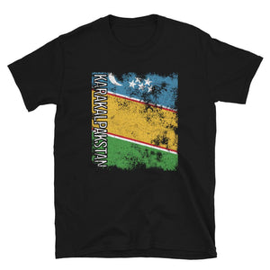 Karakalpakstan Flag Distressed T-Shirt