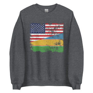 Karakalpakstan USA Flag Sweatshirt