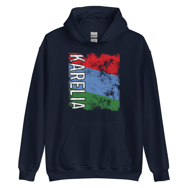 Karelia Flag - Distressed Flag Hoodie