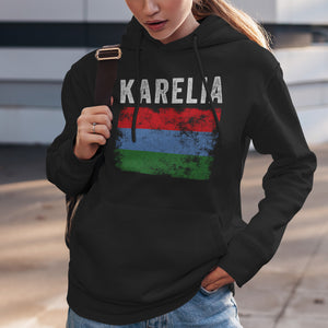 Karelia Flag Distressed - Karelian Flag Hoodie
