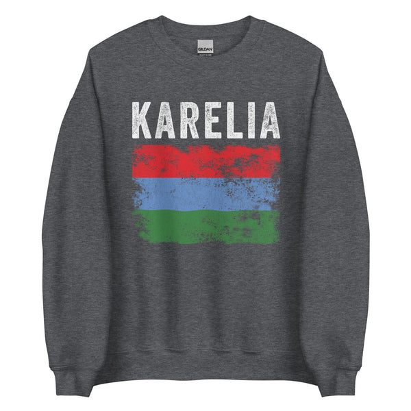 Karelia Flag Distressed - Karelian Flag Sweatshirt