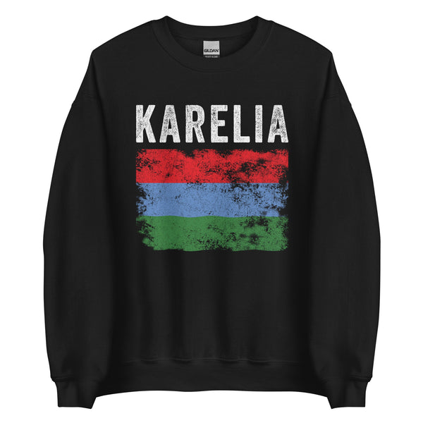 Karelia Flag Distressed - Karelian Flag Sweatshirt