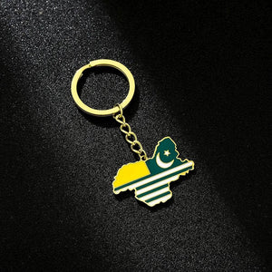 Kashmir Flag Map Keychain