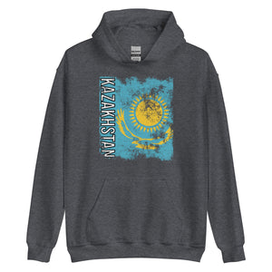 Kazakhstan Flag - Distressed Flag Hoodie