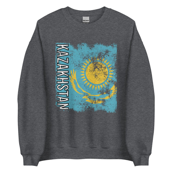 Kazakhstan Flag - Distressed Flag Sweatshirt