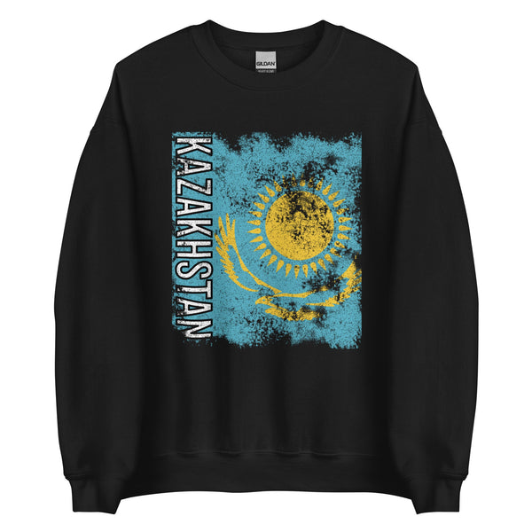 Kazakhstan Flag - Distressed Flag Sweatshirt