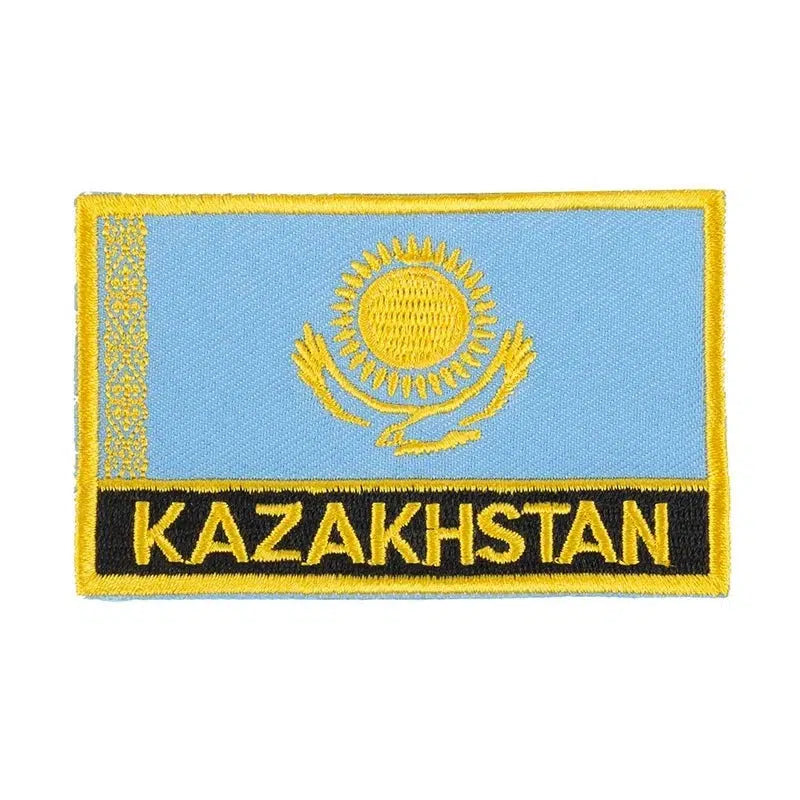 Kazakhstan Flag Patch - Sew On/Iron On Patch