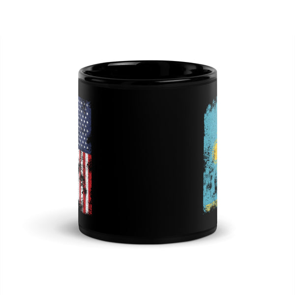 Kazakhstan USA Flag Mug