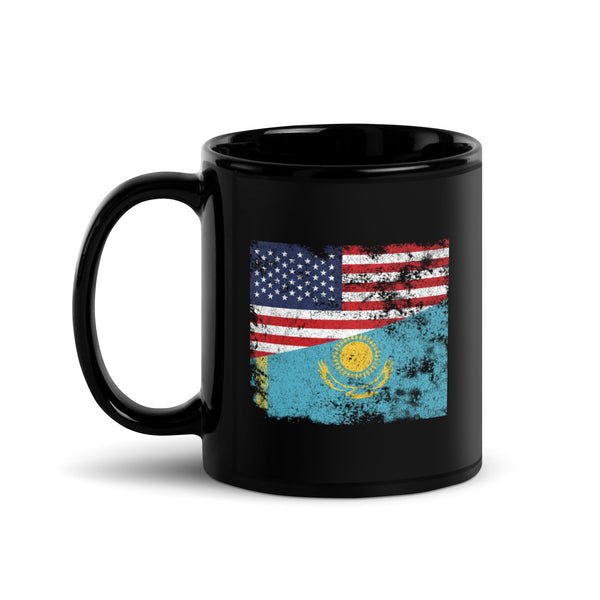 Kazakhstan USA Flag Mug