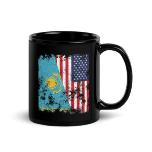 Kazakhstan USA Flag Mug