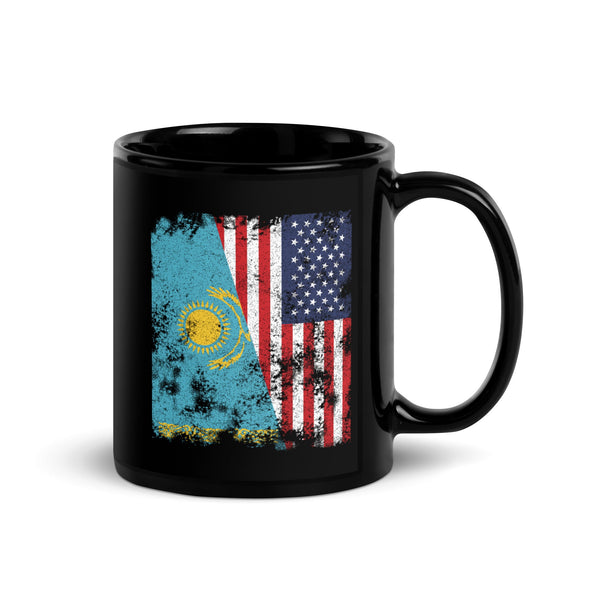 Kazakhstan USA Flag Mug