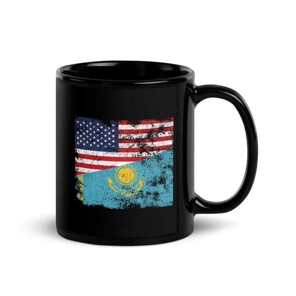 Kazakhstan USA Flag Mug