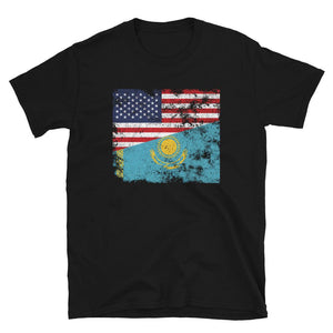 Kazakhstan USA Flag T-Shirt